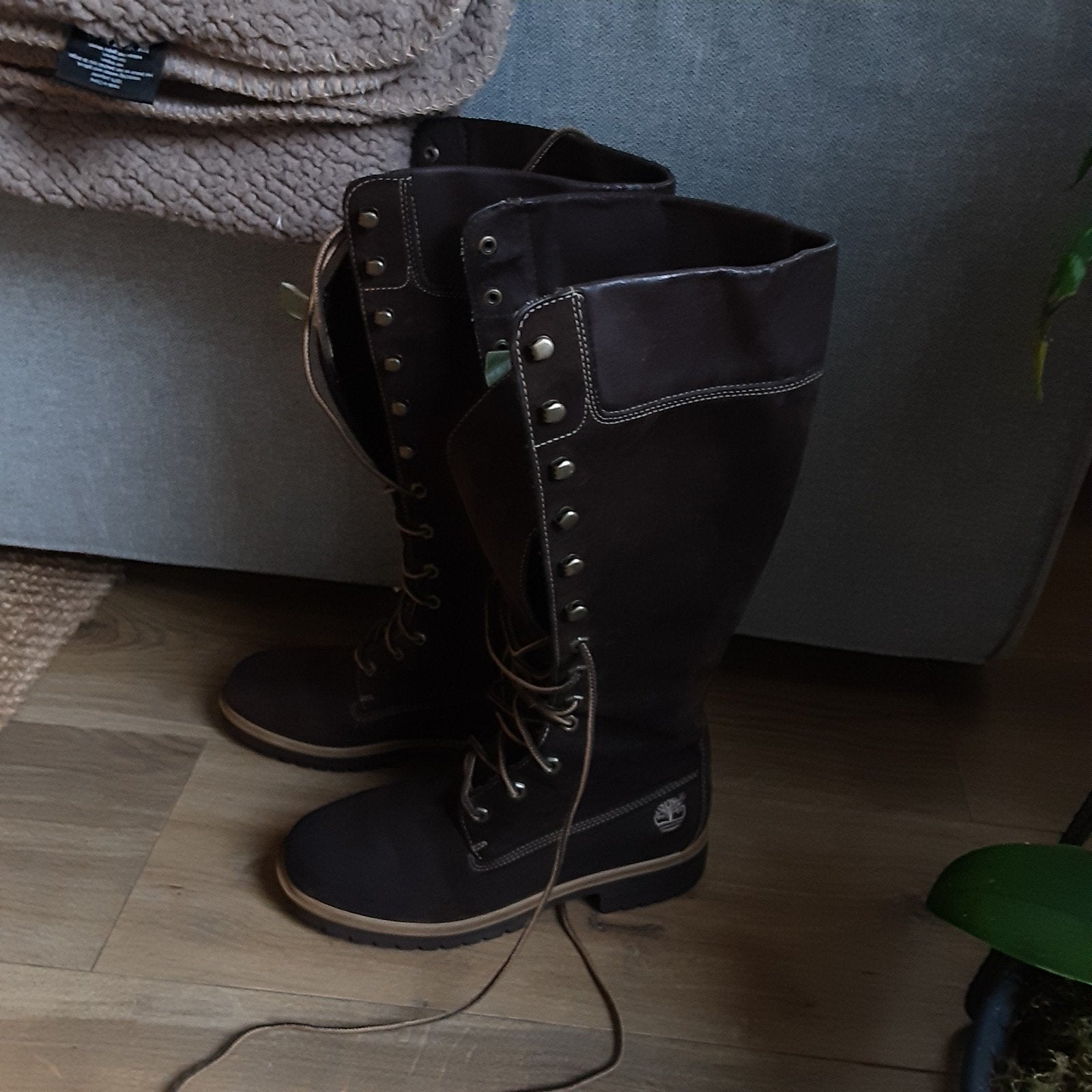 Timberland laarzen maat 40 - donkerbruin, Kleding | Dames, Hoge laarzen, Bruin, Ophalen of Verzenden, Timberland