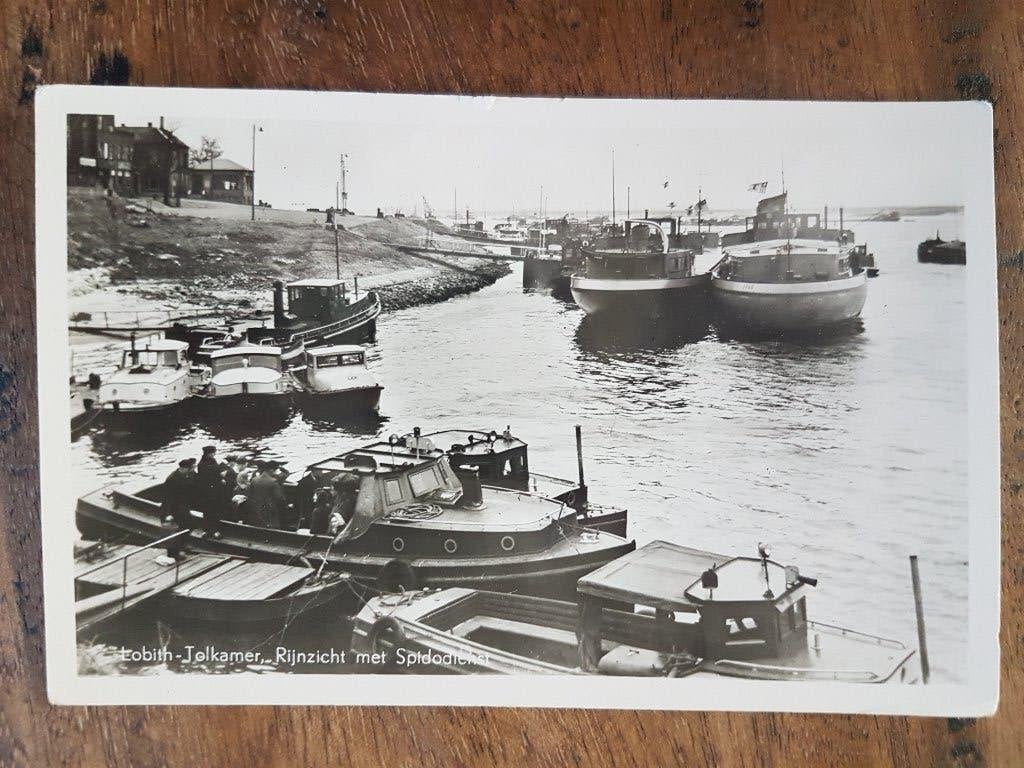 Ansichtkaart Lobith - Tolkamer Rijnzicht met Spidodienst, Ophalen of Verzenden, 1940 tot 1960, Ongelopen, Noord-Brabant