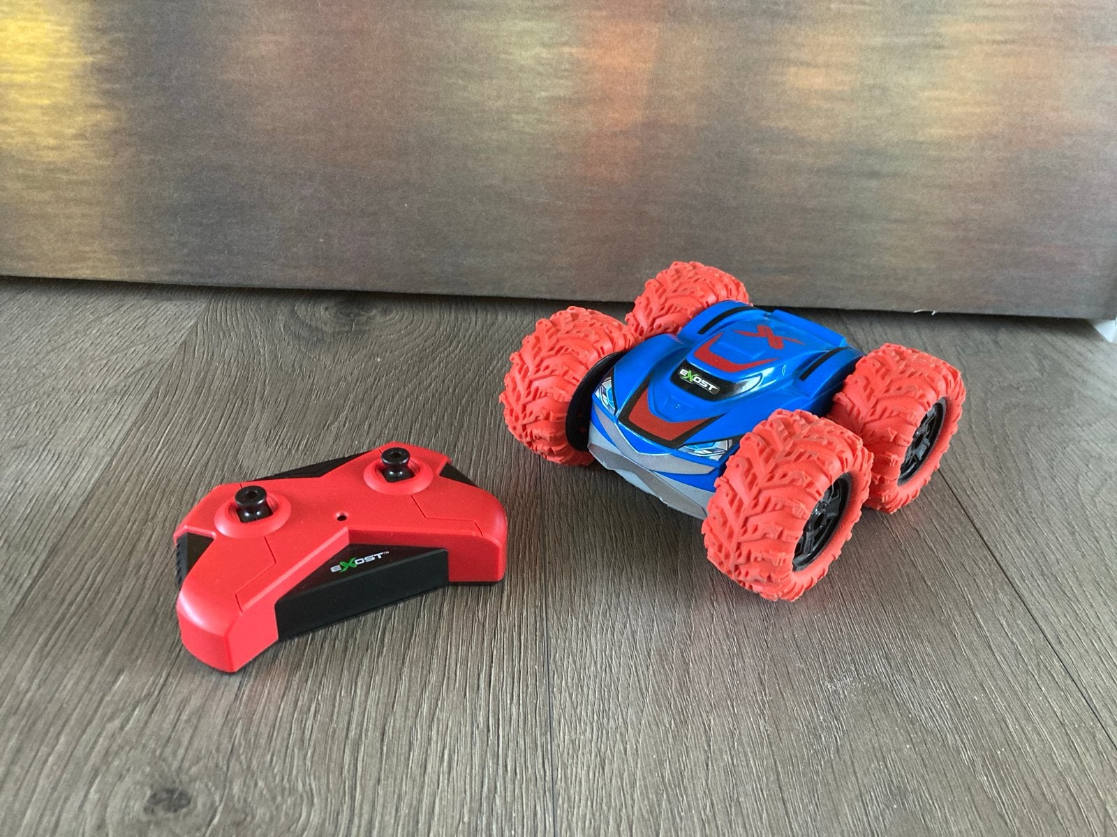 Exost 360 Mini Flip RC Auto - Blauw/Grijs, Elektro, Gebruikt, Auto offroad, Ophalen of Verzenden