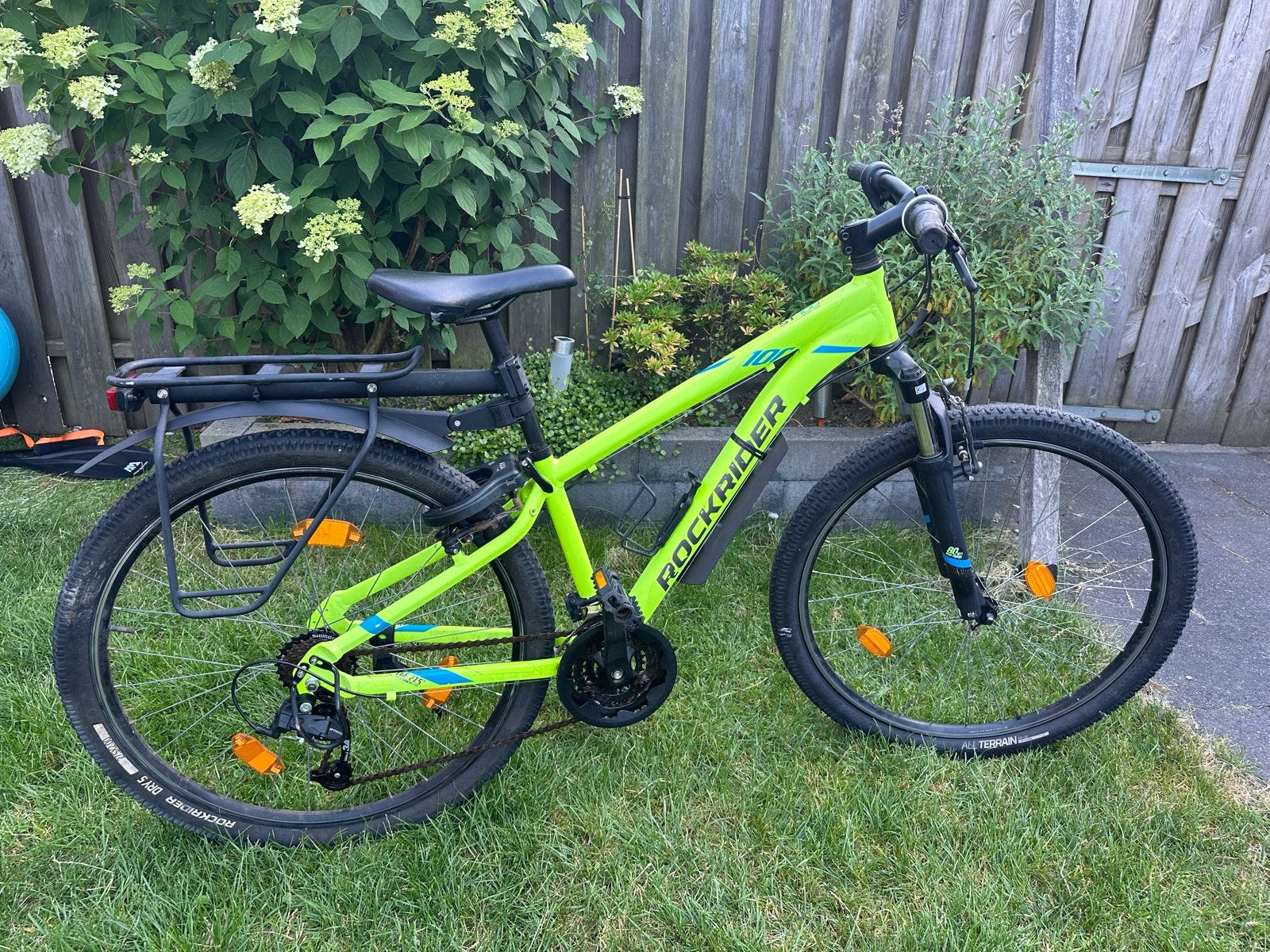 Rockrider ST100 Mountainbike 27,5 inch met bagagedrager, Gebruikt, Hardtail, 49 tot 53 cm, Ophalen