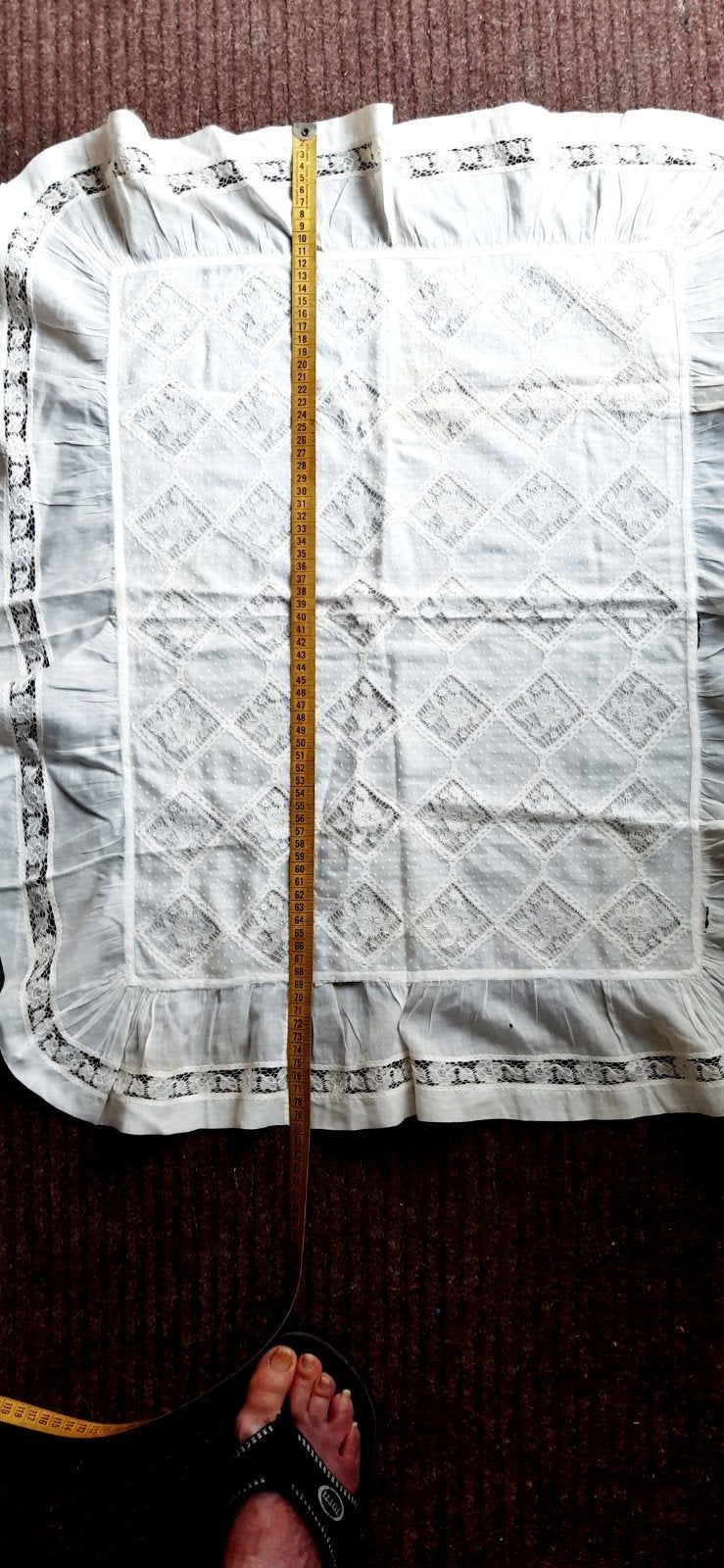 antiek kant (2 sier kussensloopjes of lakentjes?), Ophalen of Verzenden