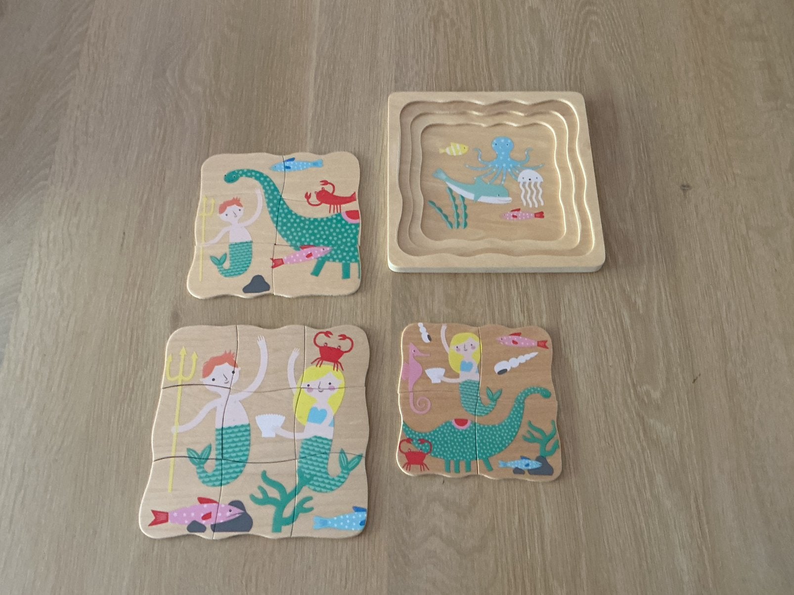 Hema puzzel hout 3 lagen zgan, Ophalen of Verzenden, 10 tot 50 stukjes, Zo goed als nieuw