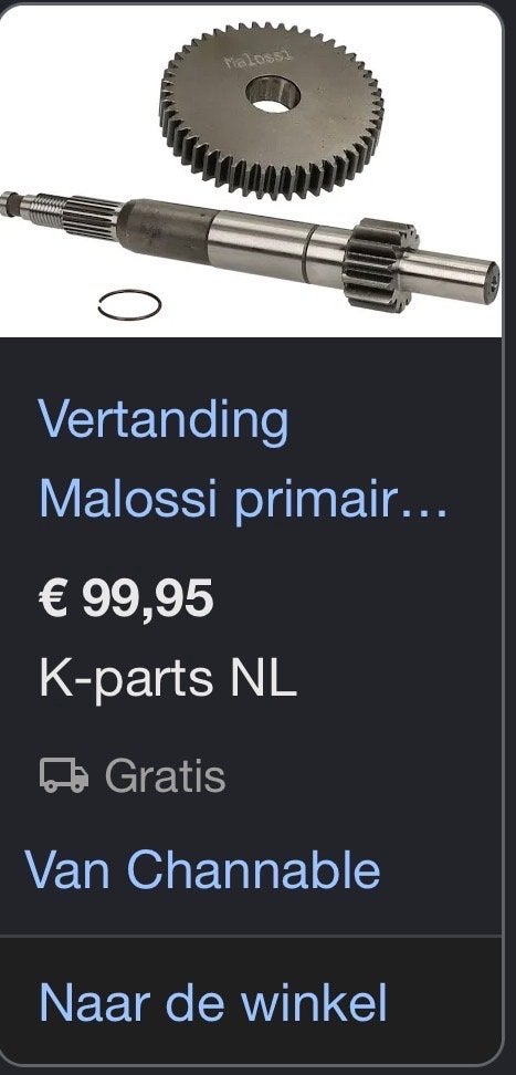Malossi primaire vertanding, Fietsen en Brommers, Brommeronderdelen | Algemeen, Nieuw, Overige typen, Ophalen