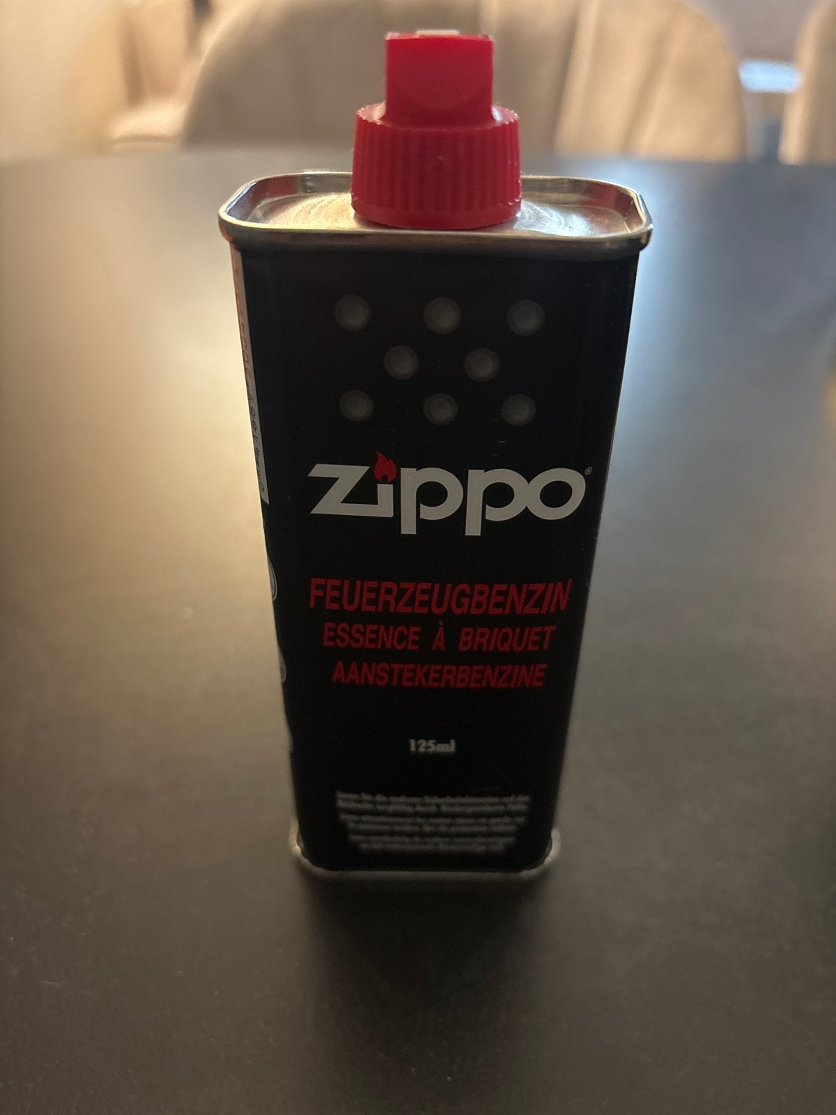 Zippo aanstekerbenzine 125ml, Ophalen of Verzenden, Nieuw, Overige typen