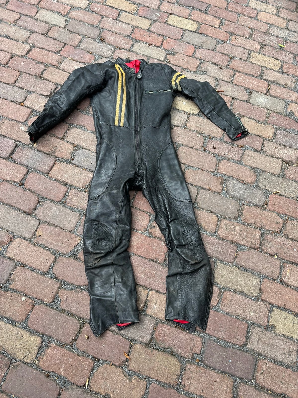 Vintage Damen leren motorpak - Maat S, Motoren, Kleding | Motorkleding, Ophalen, Tweedehands, Heren, Combipak