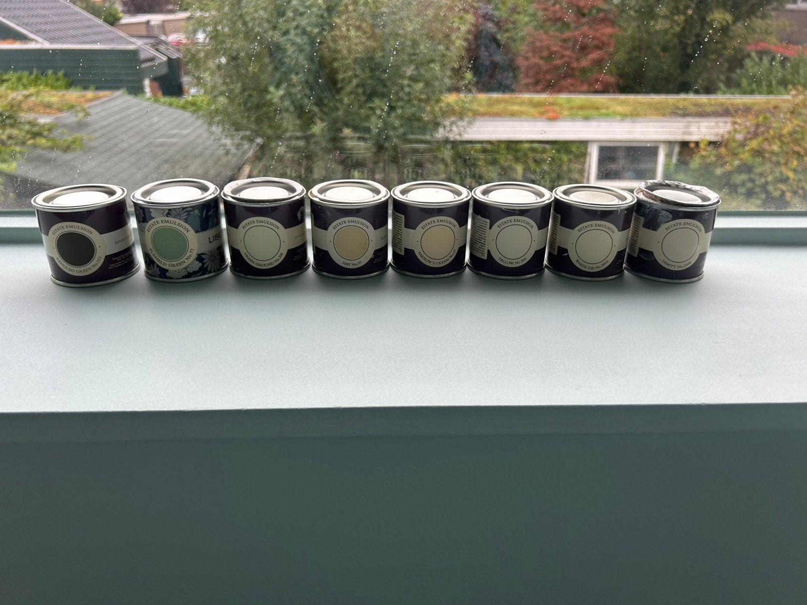 Samples Farrow & Ball, Doe-het-zelf en Verbouw, Ophalen of Verzenden, Zo goed als nieuw, Groen