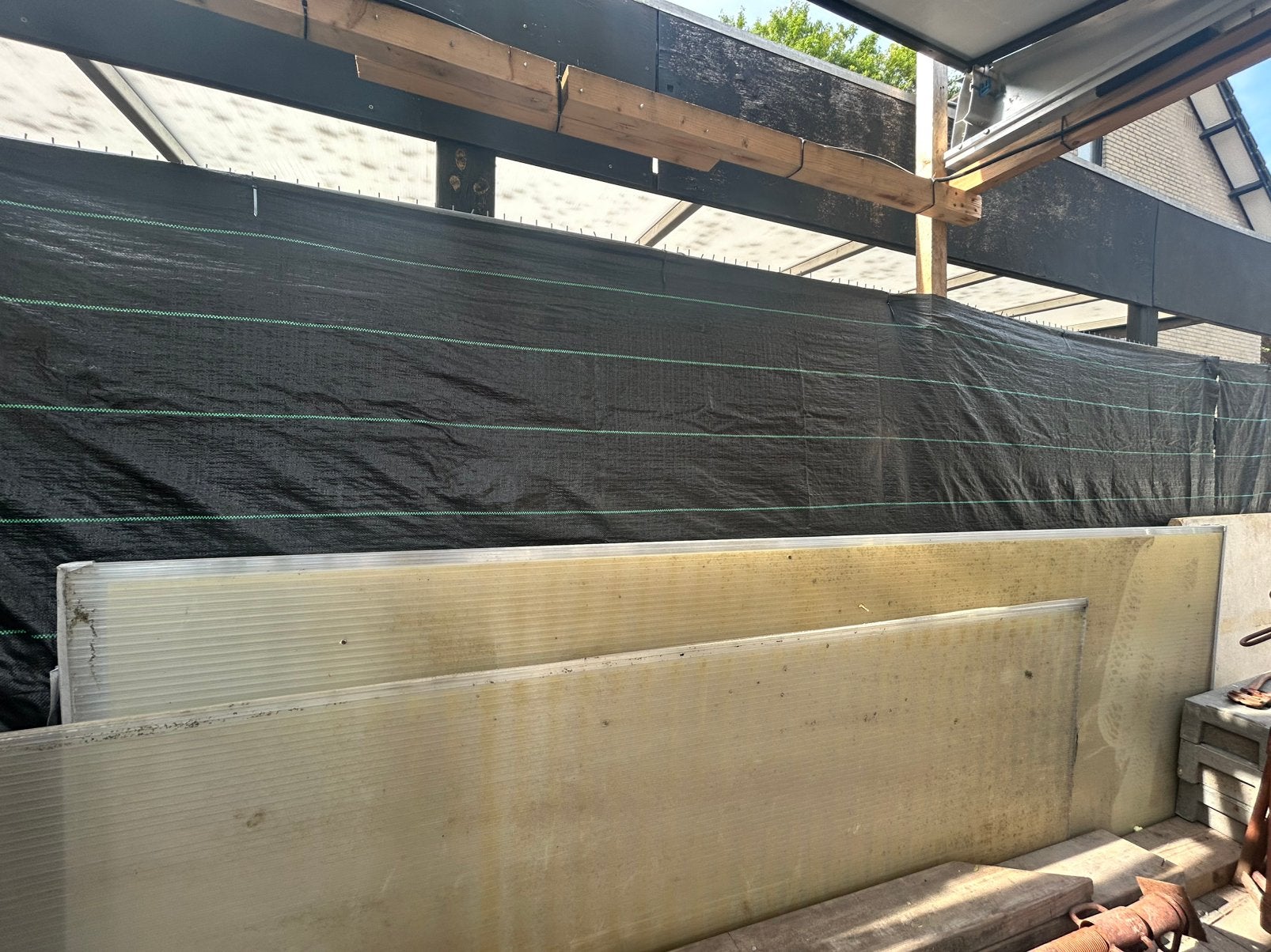 Drie polycarbonaat platen, Ophalen, Gebruikt, Overige materialen, Minder dan 20 mm