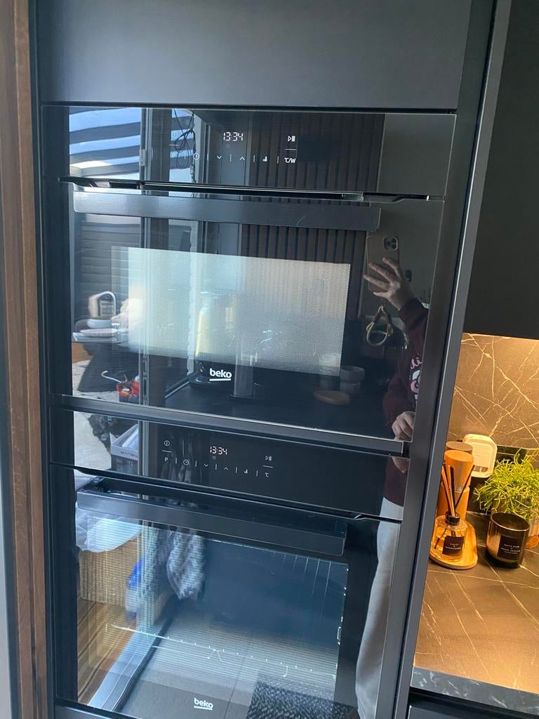 Beko Inbouw Oven en Combimagnetron Set - Zo goed als nieuw, Witgoed en Apparatuur, Ovens, 45 tot 60 cm, Hete lucht, Ophalen of Verzenden