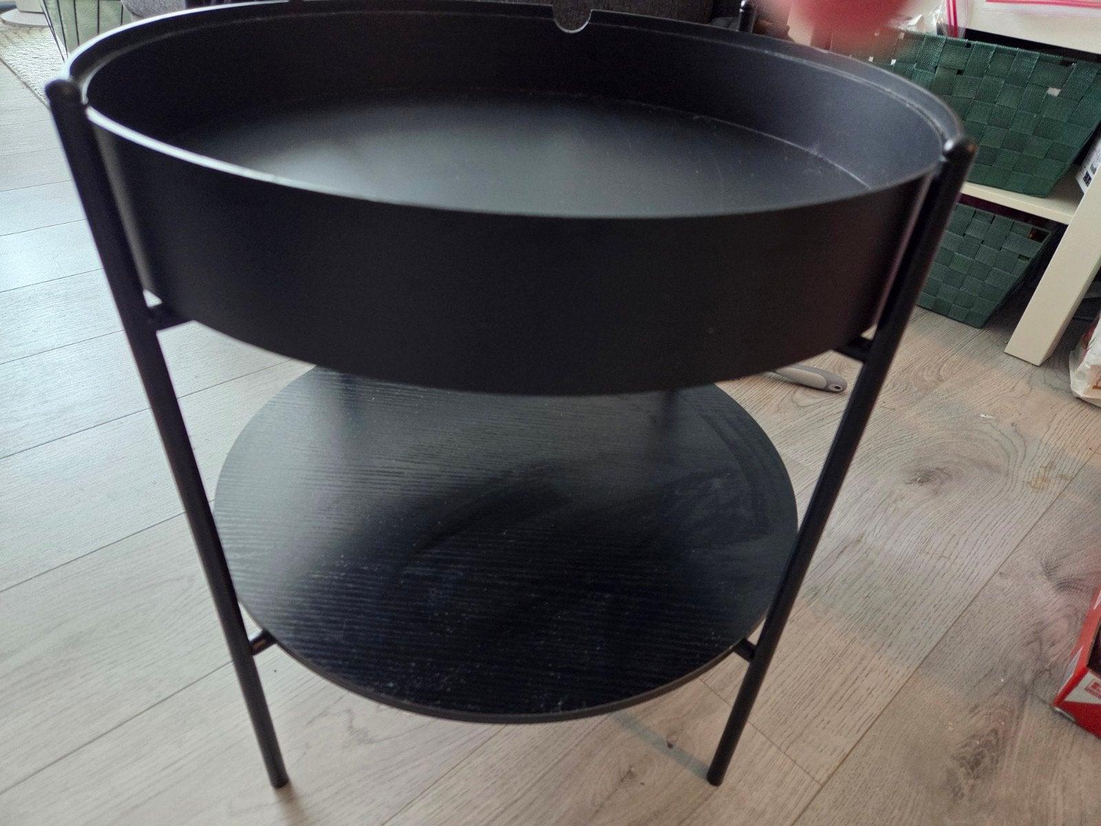 Ronde salontafel met opbergruimte - Zwart, Huis en Inrichting, Tafels | Salontafels, Ophalen