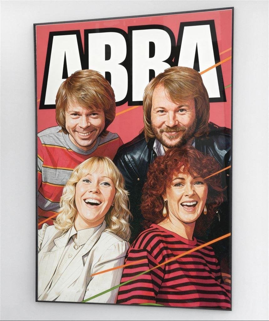 ABBA Pop Art Muziek Poster Print, Verzamelen, Verzenden, Nieuw, Poster, Artwork of Schilderij