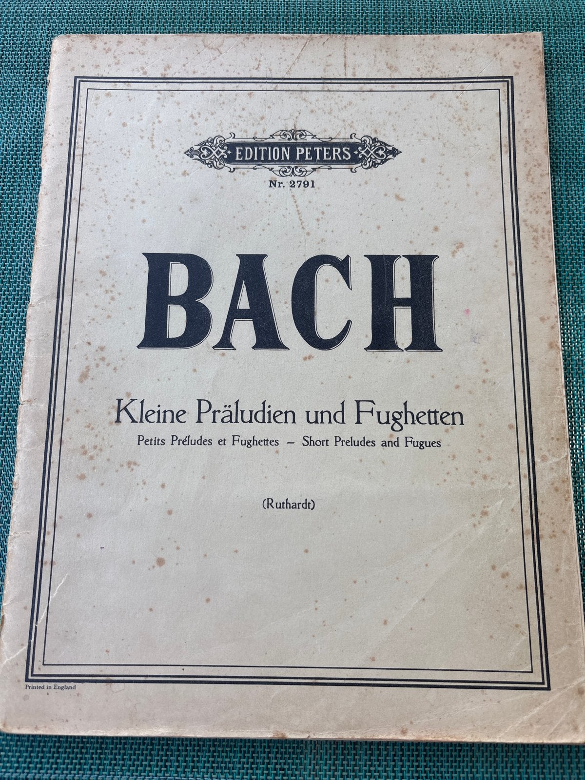 Bach: Kleine Präludien und Fughetten - Edition Peters, Gebruikt, Klassiek, Ophalen of Verzenden, Artiest of Componist