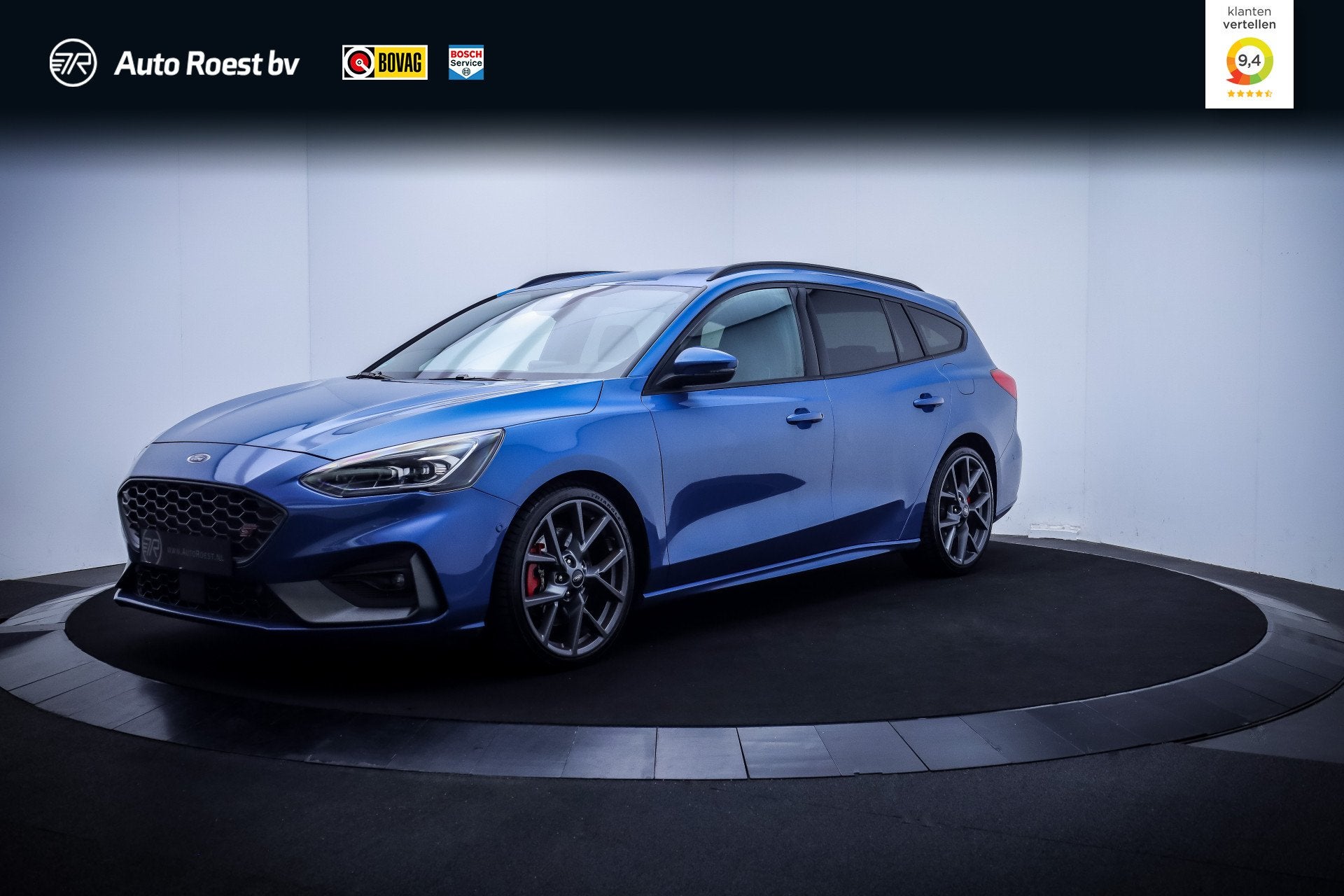 Ford FOCUS Wagon 2.3T 280Pk Aut. ST-SYNC 3 MATRIX LED | CAME, Gebruikt, Zwart, 4 cilinders, Blauw