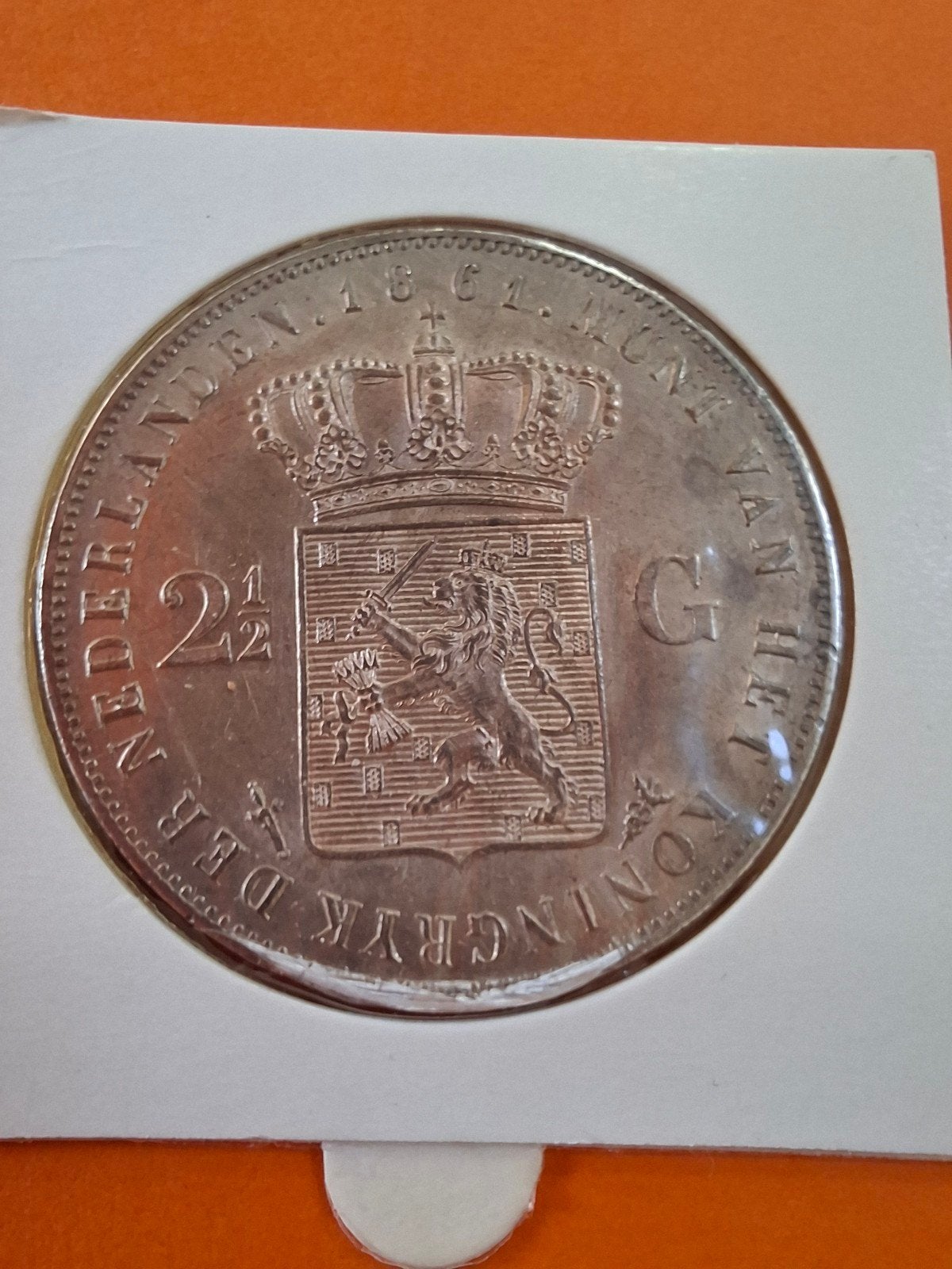 Rijksdaalder 1861 prachtig+ 2½ gulden 1861, Koning Willem III, Zilver, Ophalen of Verzenden, Losse munt