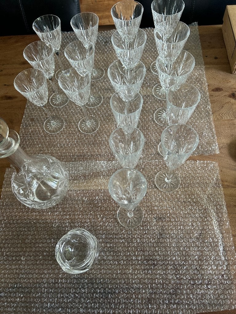 Feestelijke kristallen glazen (loodkristal), Ophalen of Verzenden
