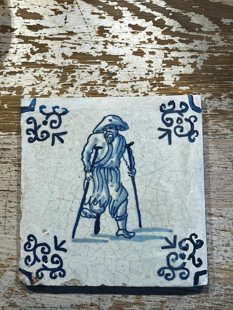 Tegel antieke tegel, Ophalen of Verzenden