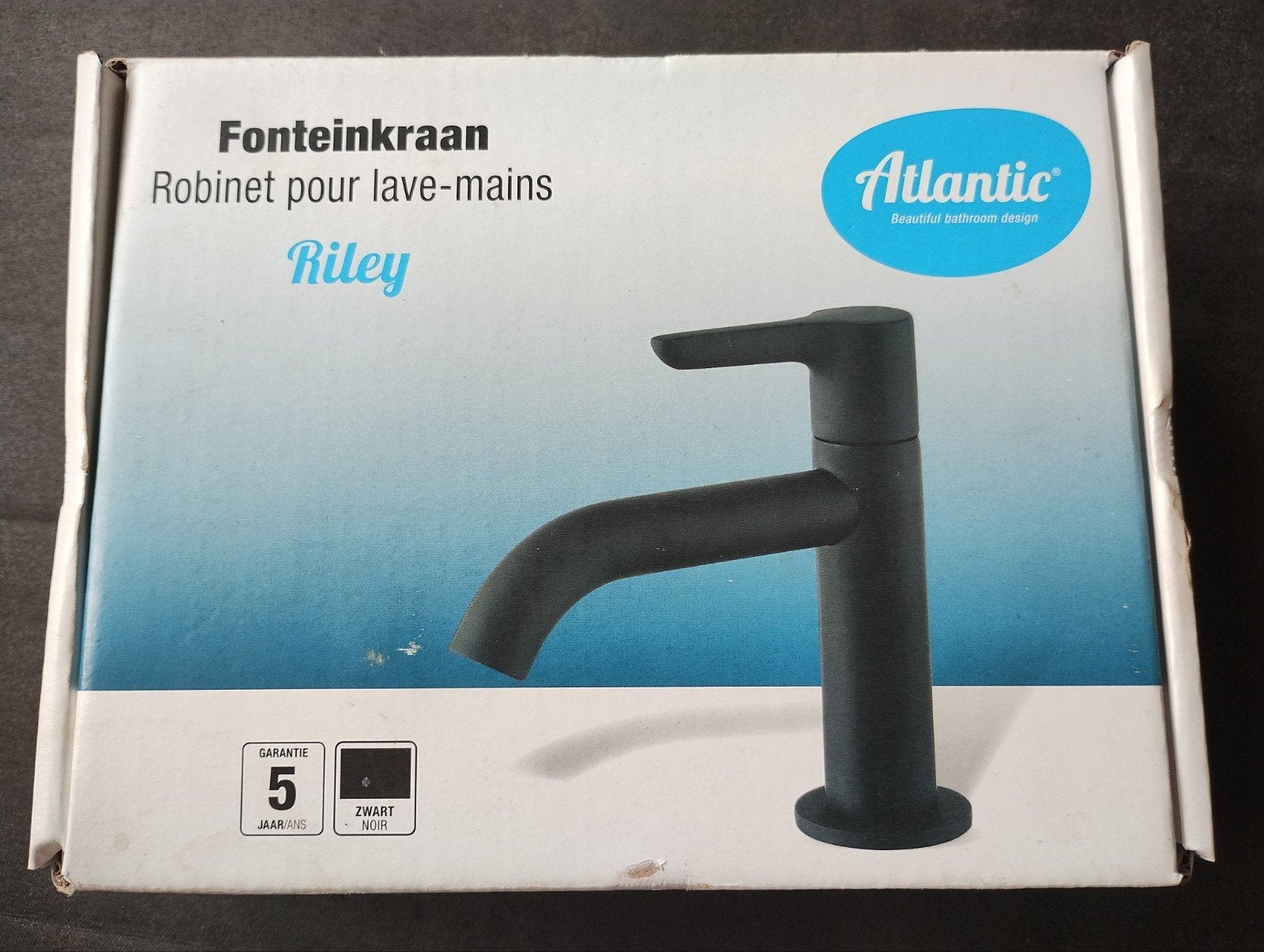 Atlantic Riley Fonteinkraan Mat Zwart, Doe-het-zelf en Verbouw, Ophalen of Verzenden, Nieuw, Kraan