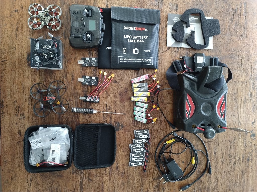 FPV drone set ELRS | Mobula8 + TinyHawk + Radiomaster Pocket, Ophalen, Gebruikt, Quadcopter of Multicopter, Overige typen