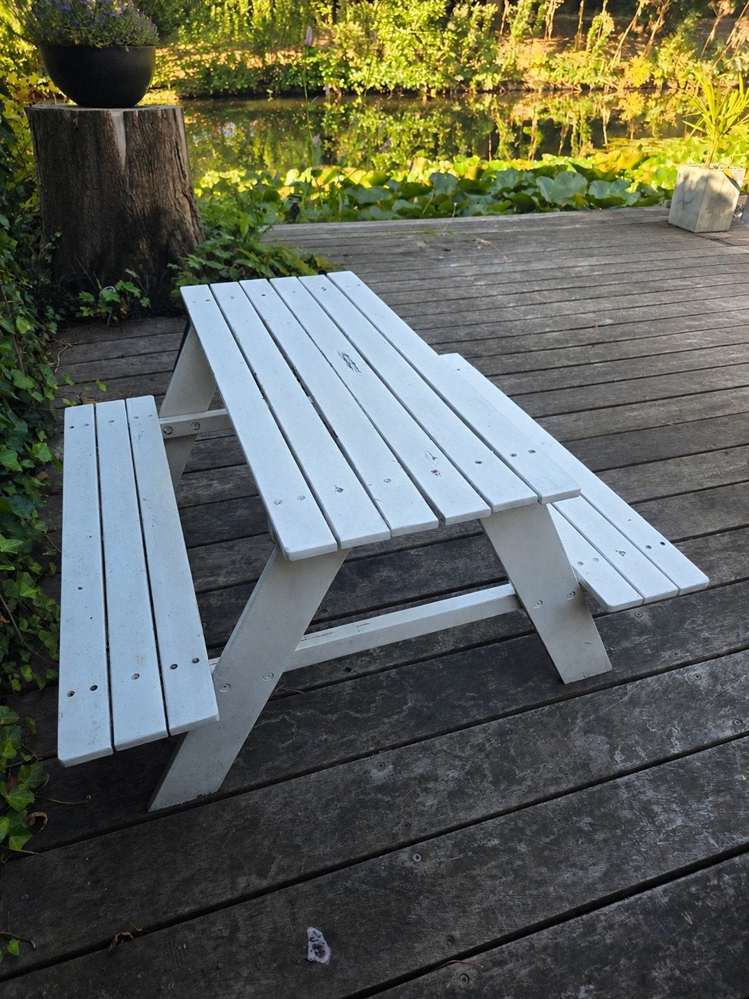 kinder picknick tuinset, Tuin en Terras, Picknicktafels, Ophalen, Gebruikt, Rechthoekig, Hout