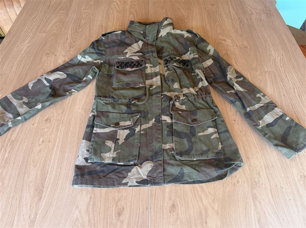 Dames Khaki Camouflage Military Legerjas - Maat 38/40, Ophalen of Verzenden, Zo goed als nieuw, Maat 38/40 (M), Groen