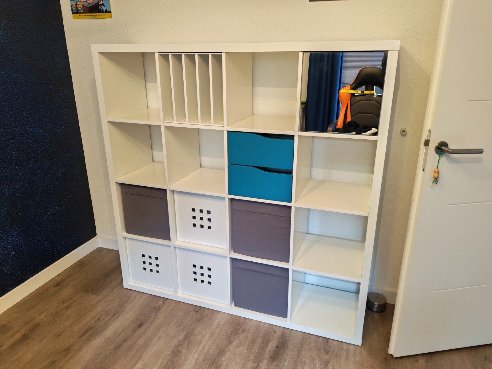 IKEA Kallax Kast met Inzetstukken en Accessoires, Ophalen, Gebruikt