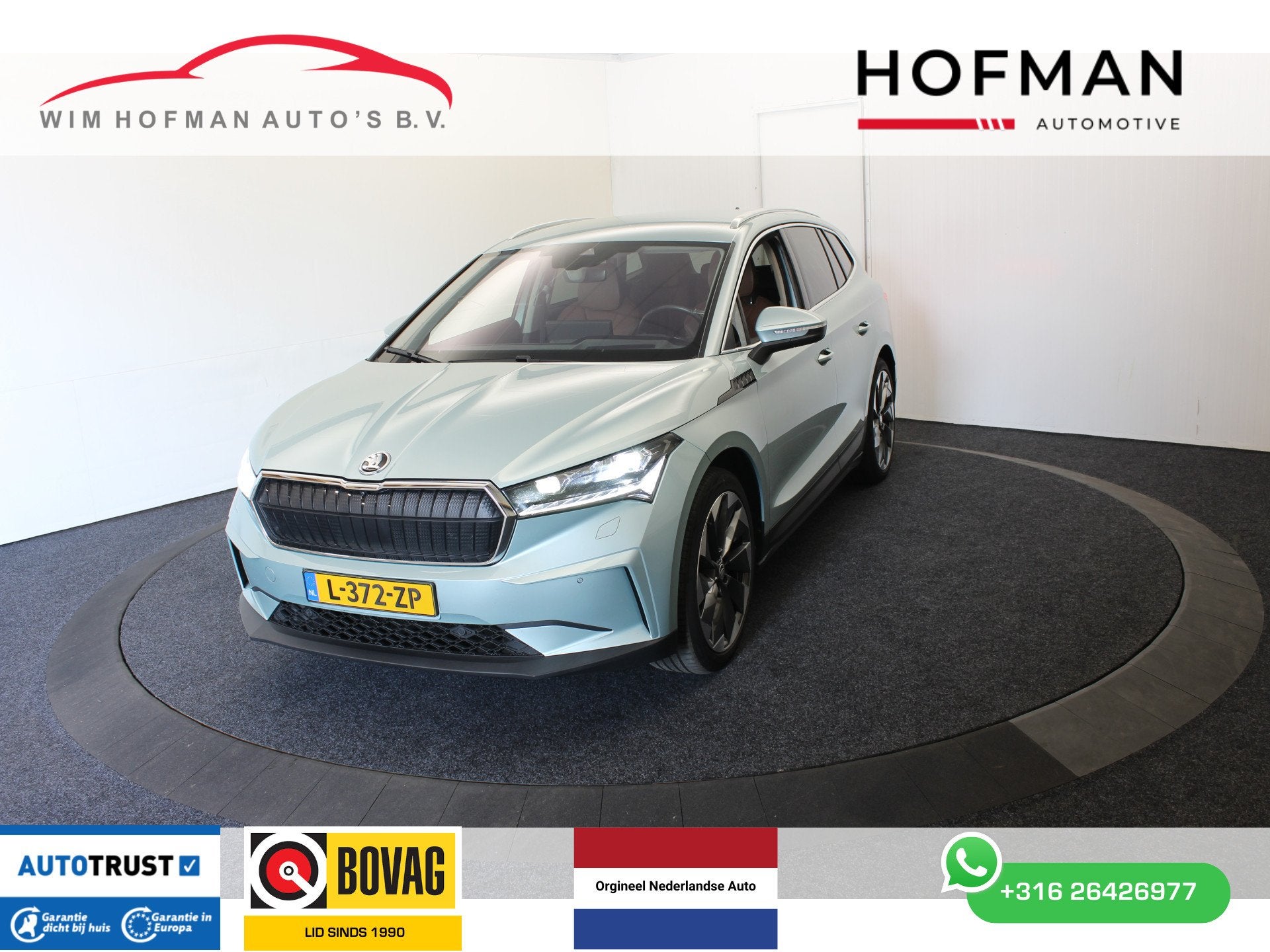Skoda Enyaq iV 80 Sport Comfort Plus 360°Cam Vol Leder El a, Auto's, 81 kWh, Achterwielaandrijving, Gebruikt, Met garantie (alle)