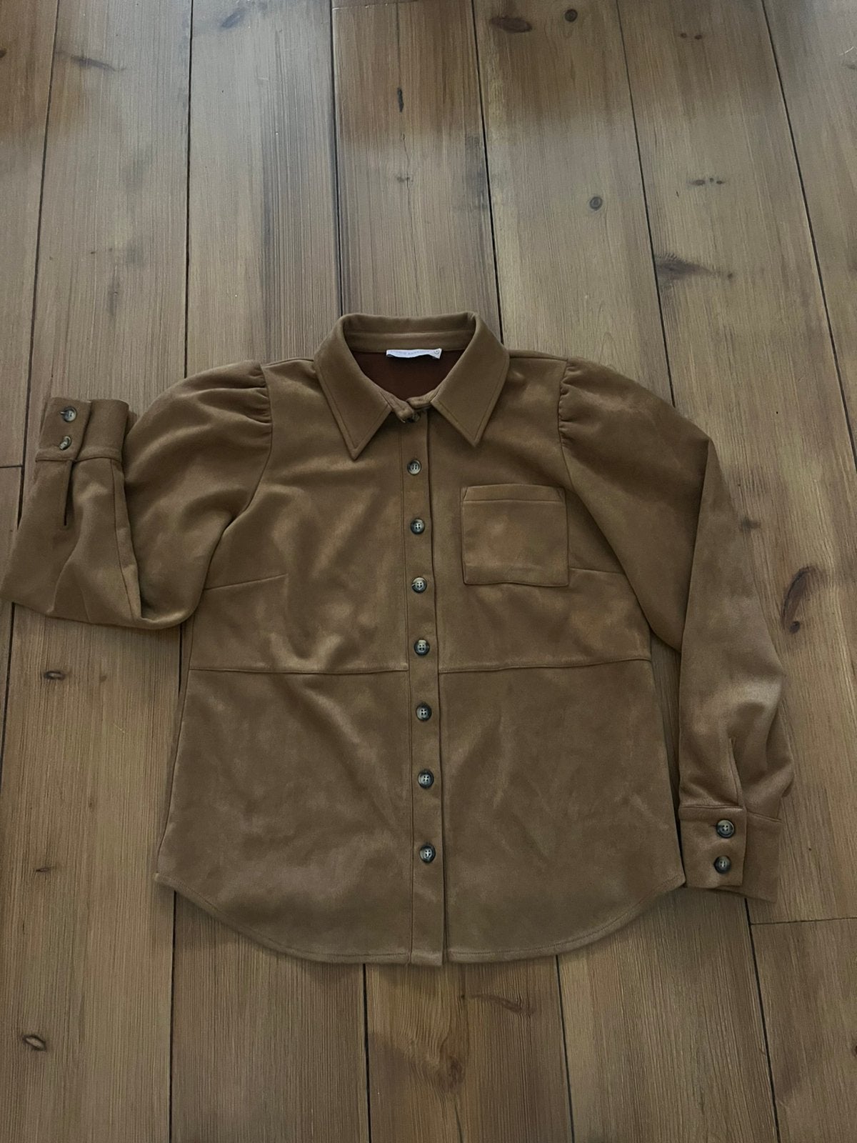 Leuke bruine blouse/jasje Studio Anneloes, M, Verzenden, Zo goed als nieuw, Maat 38/40 (M), Bruin