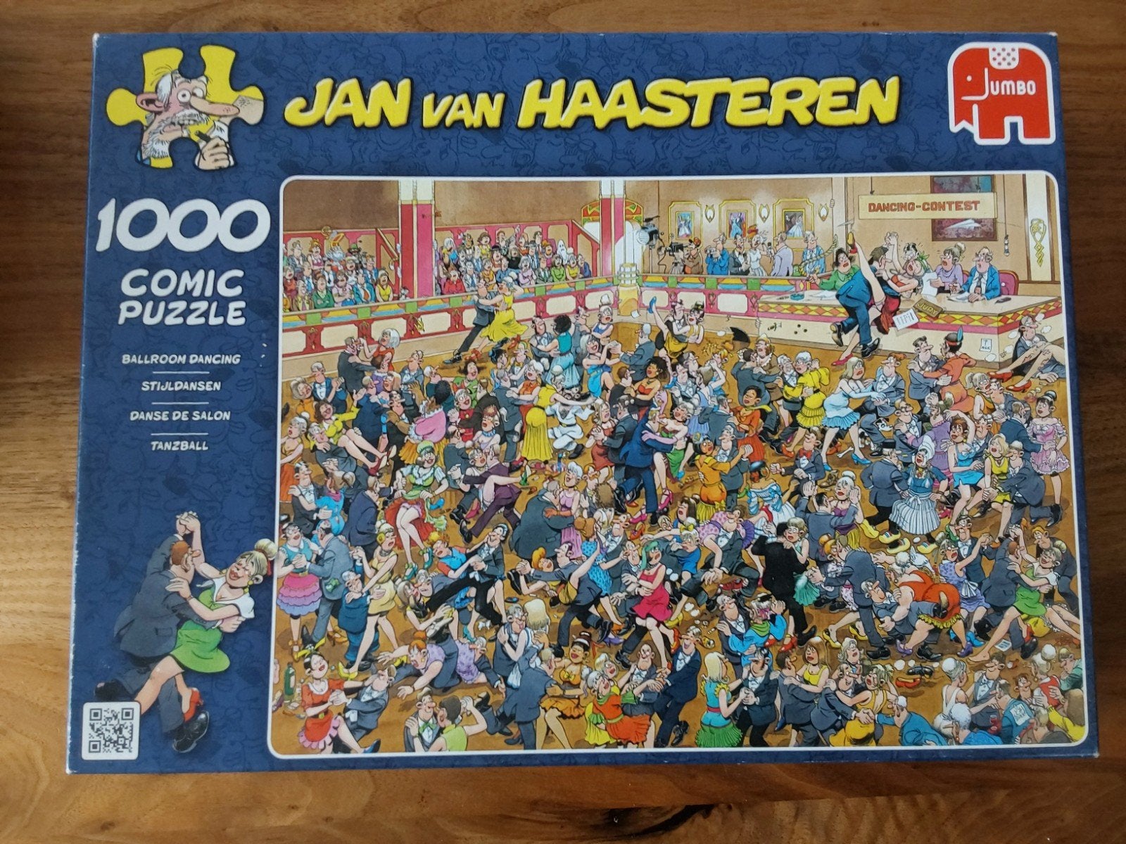 Jan van Haasteren puzzels "ballroom dancing" en "op glad ijs, Ophalen of Verzenden, 500 t/m 1500 stukjes, Zo goed als nieuw