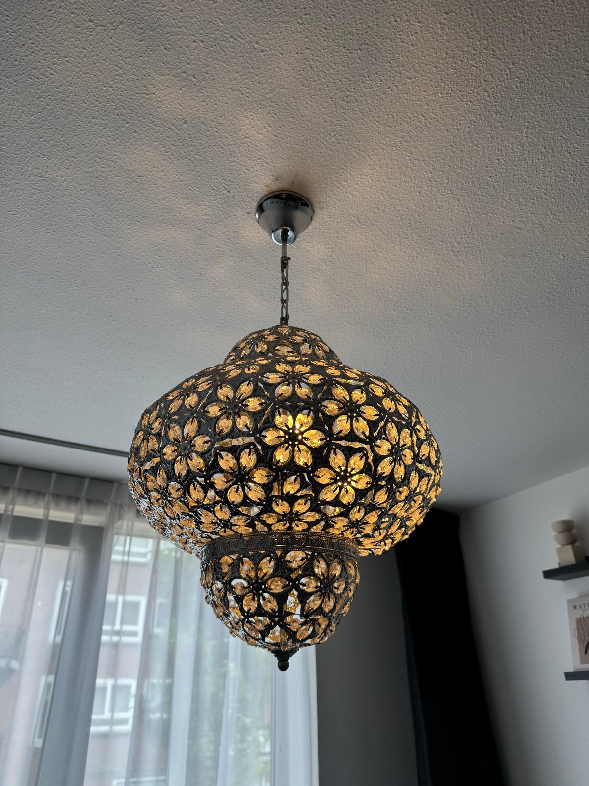 Oosterse hanglamp - 45 cm, Ophalen, Zo goed als nieuw, Metaal