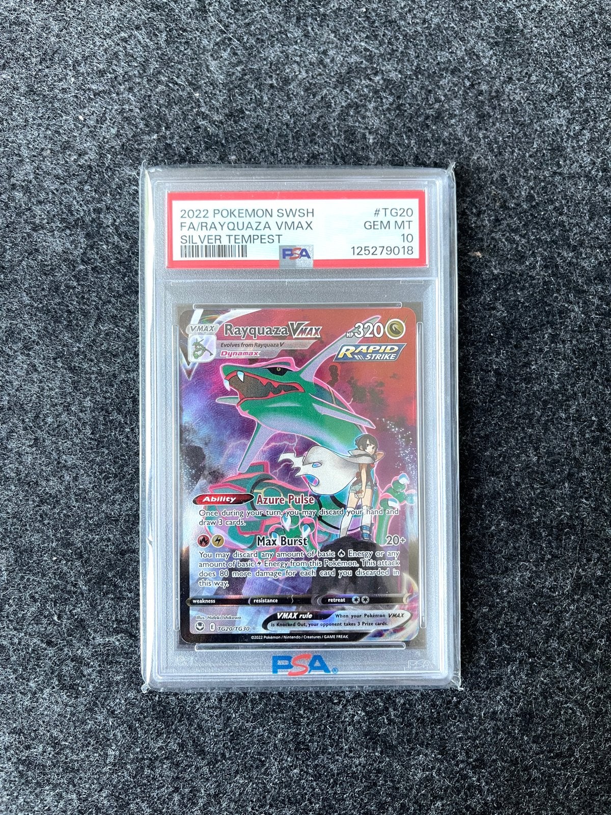 Rayquaza VMAX TG20/TG30 Silver Tempest PSA 10 Pokémon Kaart, Ophalen of Verzenden, Nieuw, Losse kaart