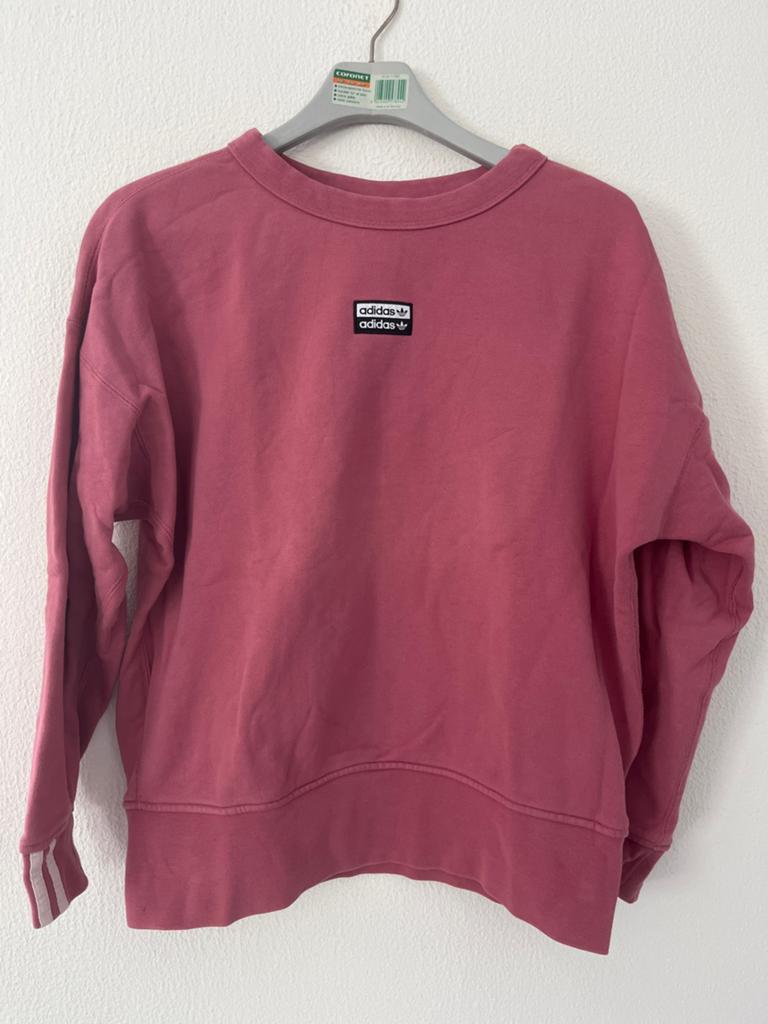 Adidas roze sweater met logo - Maat XS, Ophalen of Verzenden, Gedragen, Maat 34 (XS) of kleiner, Roze