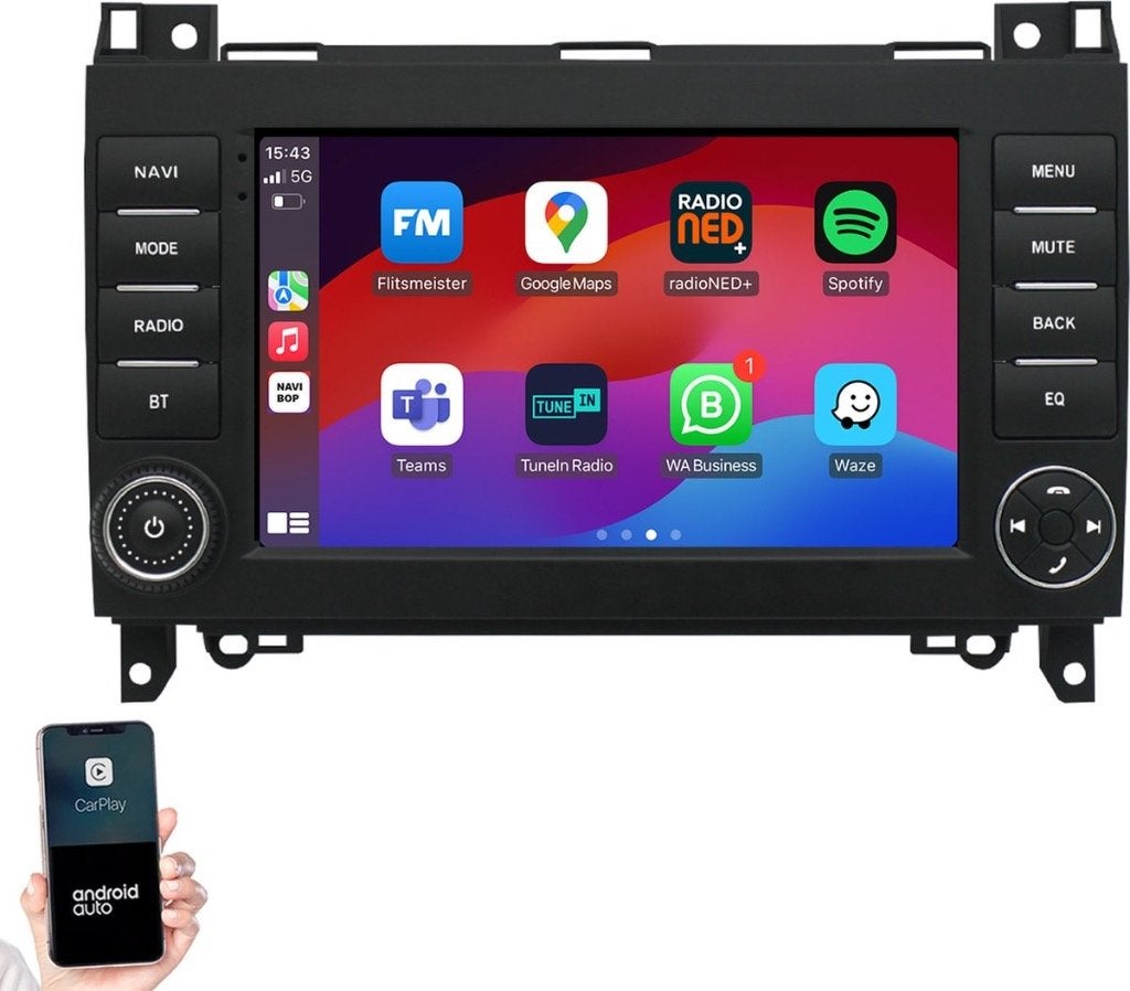 Ongebruikt Autoradio 2DIN Carplay Mercedes Sprinter/Vito/B, Ophalen of Verzenden, Nieuw