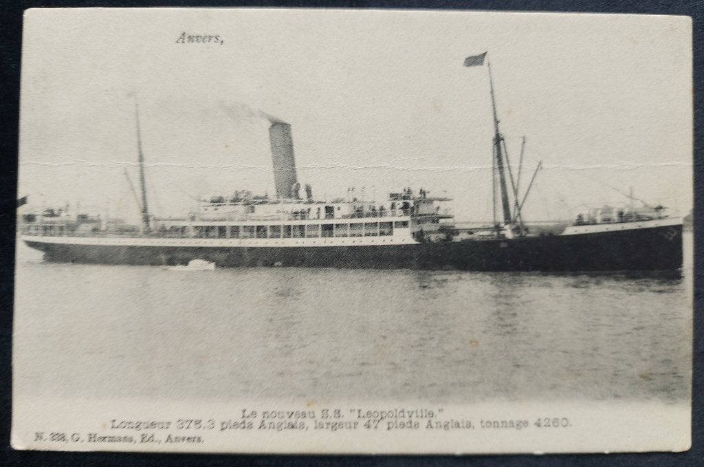 s.s leopoldville, Verzamelen, Scheepvaart, Ophalen of Verzenden, Zo goed als nieuw, Kaart, Foto of Prent
