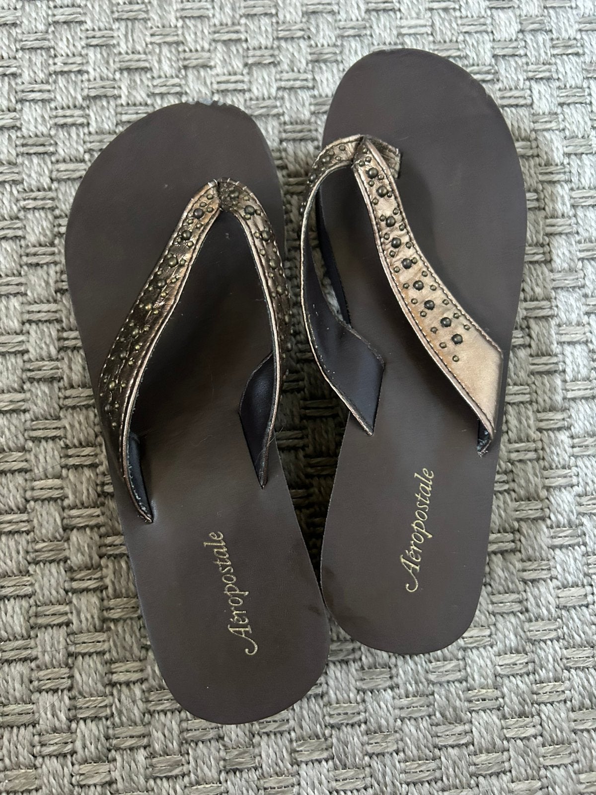 Sandals, Aeropostale, Bruin, Gedragen, Sandalen of Muiltjes, Ophalen of Verzenden
