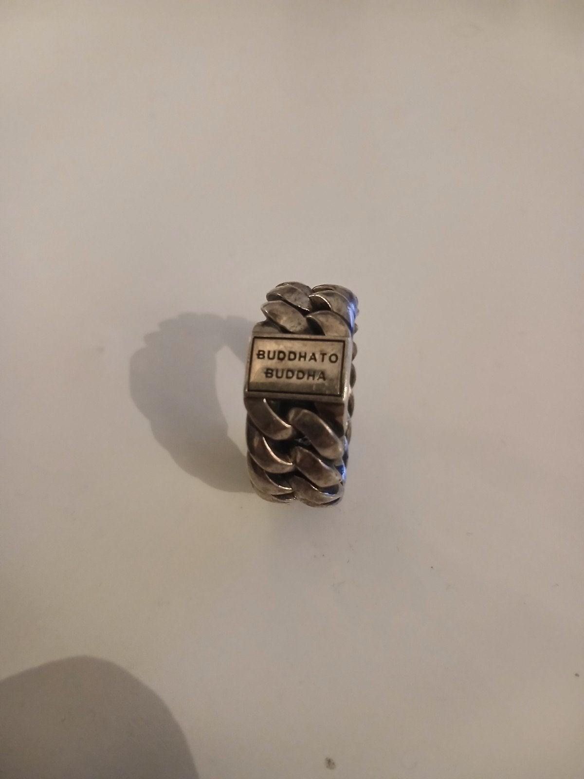 Buddha to Buddha Ring Sterling Zilver Maat 22, Gebruikt, 20 of groter, Heer, Ophalen of Verzenden