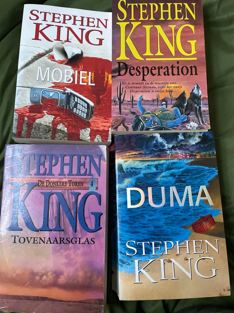 Stephen King boeken: Mobiel, Desperation, Tovenaarsglas, Dum, Ophalen of Verzenden, Gelezen, Nederland