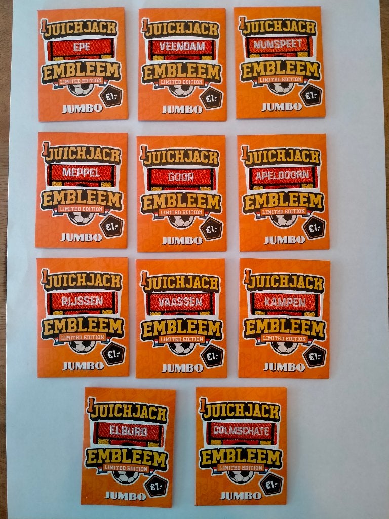 Jumbo juichjack embleem EPE limited Edition RIJSSEN GOOR, Ophalen of Verzenden, Nieuw, Overige binnenlandse clubs, Poster, Plaatje of Sticker