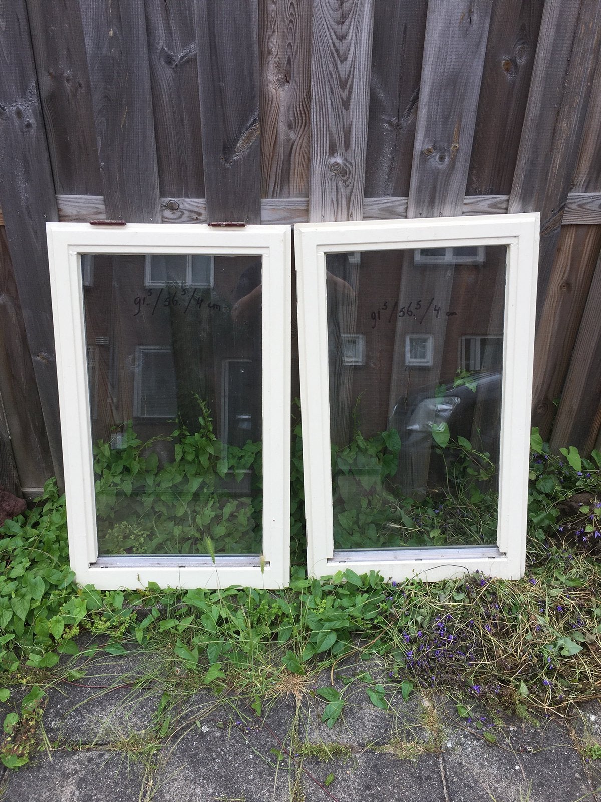 Hardhouten ramen met dubbelglas verschillende maten, Ophalen, Gevelraam of Ruit, Gebruikt, Minder dan 80 cm