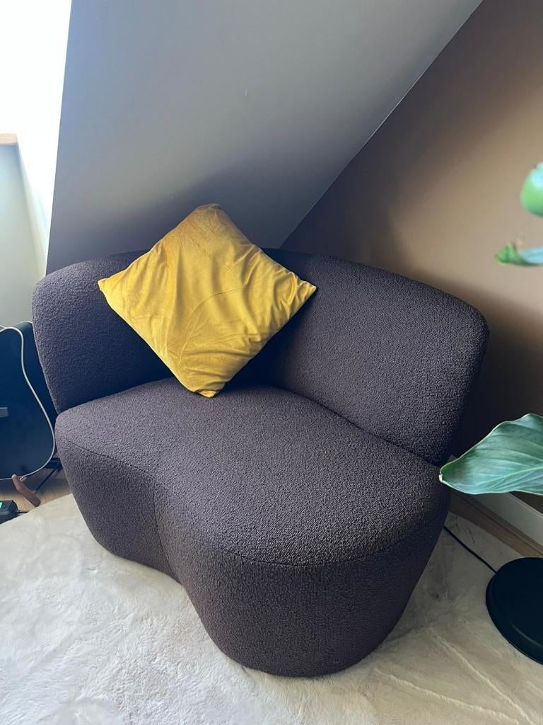 WOOOD Fauteuil Stone Bruin, Ophalen, Zo goed als nieuw, 75 tot 100 cm, 50 tot 75 cm
