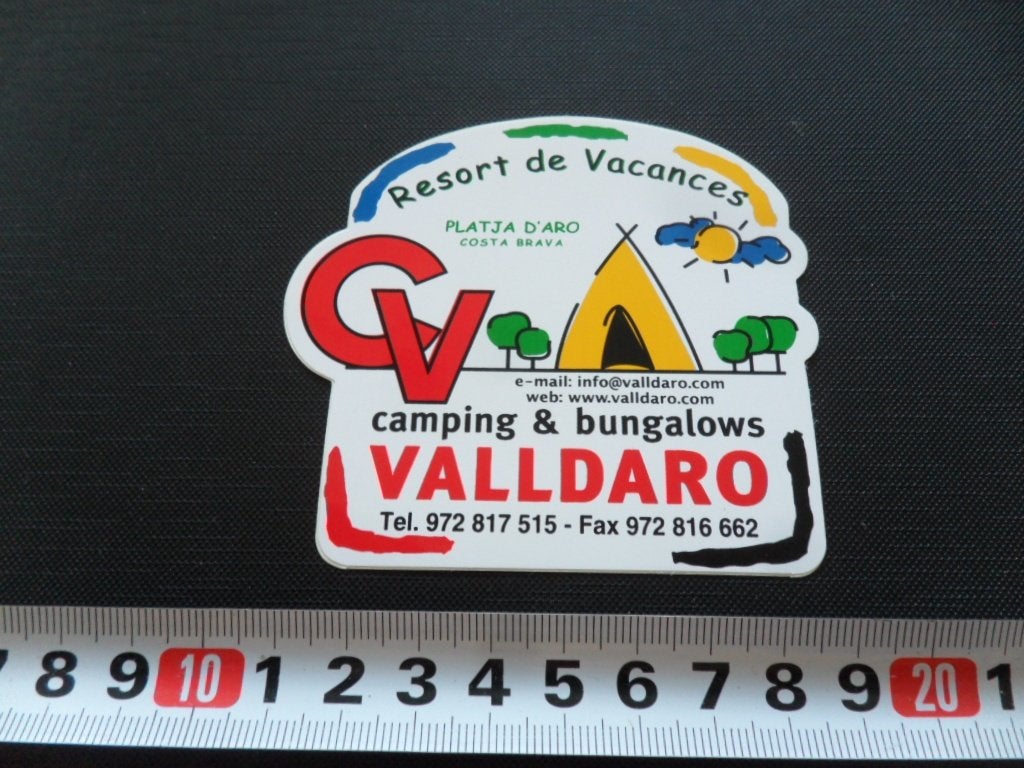 sticker Spanje Platja D'Aro Camping & bulgalows VALLDARO, Ophalen, Zo goed als nieuw