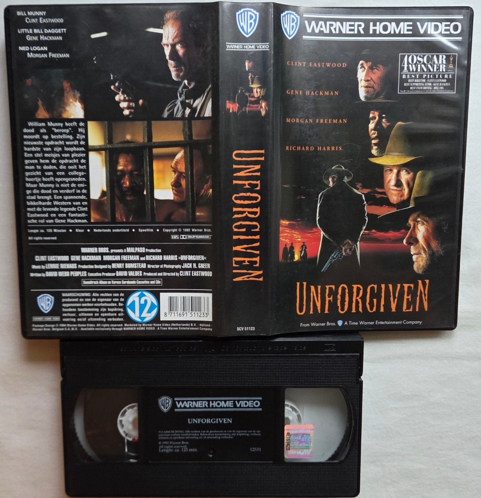 Clint Eastwood Unforgiven VHS Classic, Cd's en Dvd's, VHS | Film, Alle leeftijden, Ophalen of Verzenden, Gebruikt, Actie en Avontuur