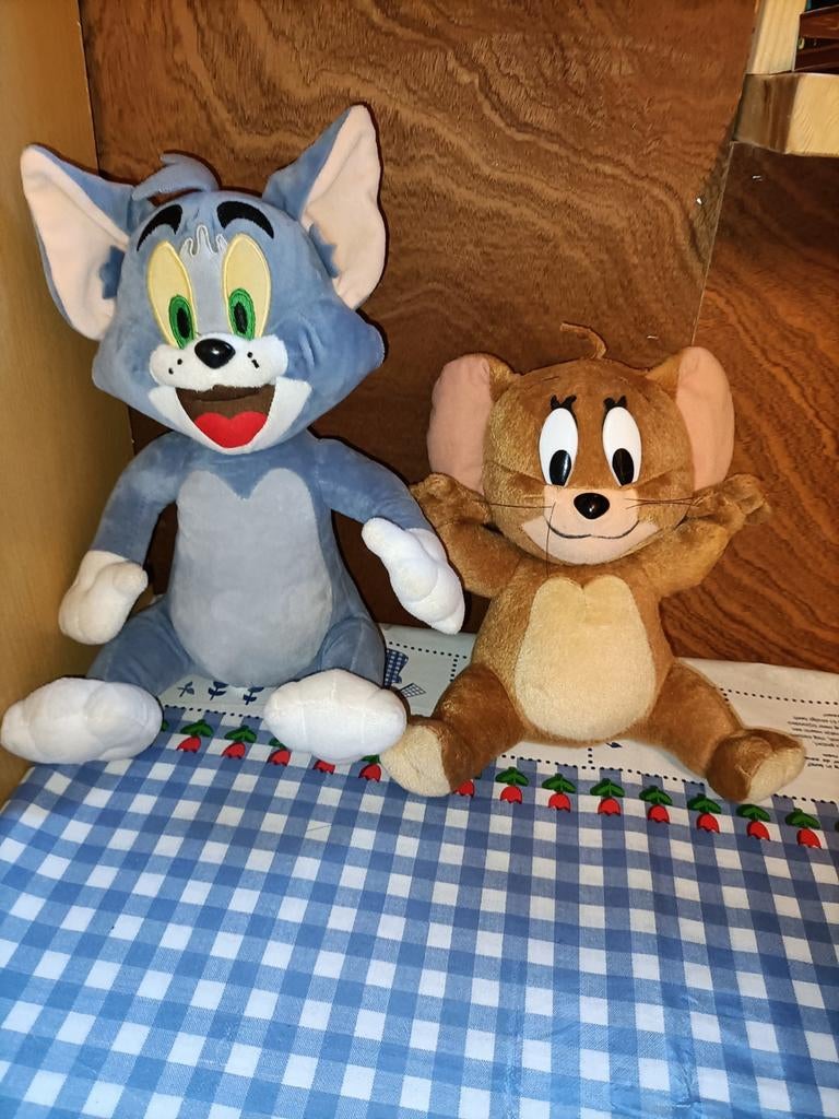 Tom en Jerry knuffel 30 cm en 23 cm groot, Kinderen en Baby's, Speelgoed | Knuffels en Pluche, Zo goed als nieuw, Overige typen