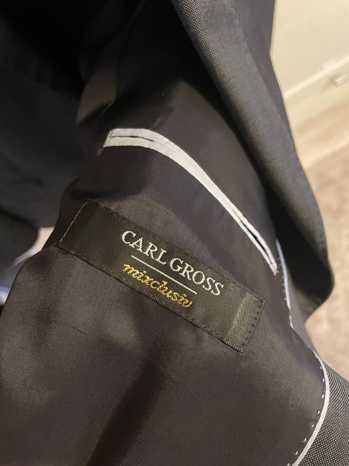 Carl Gross Herenpak Grijs Wol Reda Super 110’s Maat 48/50, Ophalen of Verzenden, Zo goed als nieuw, Maat 48/50 (M), Grijs