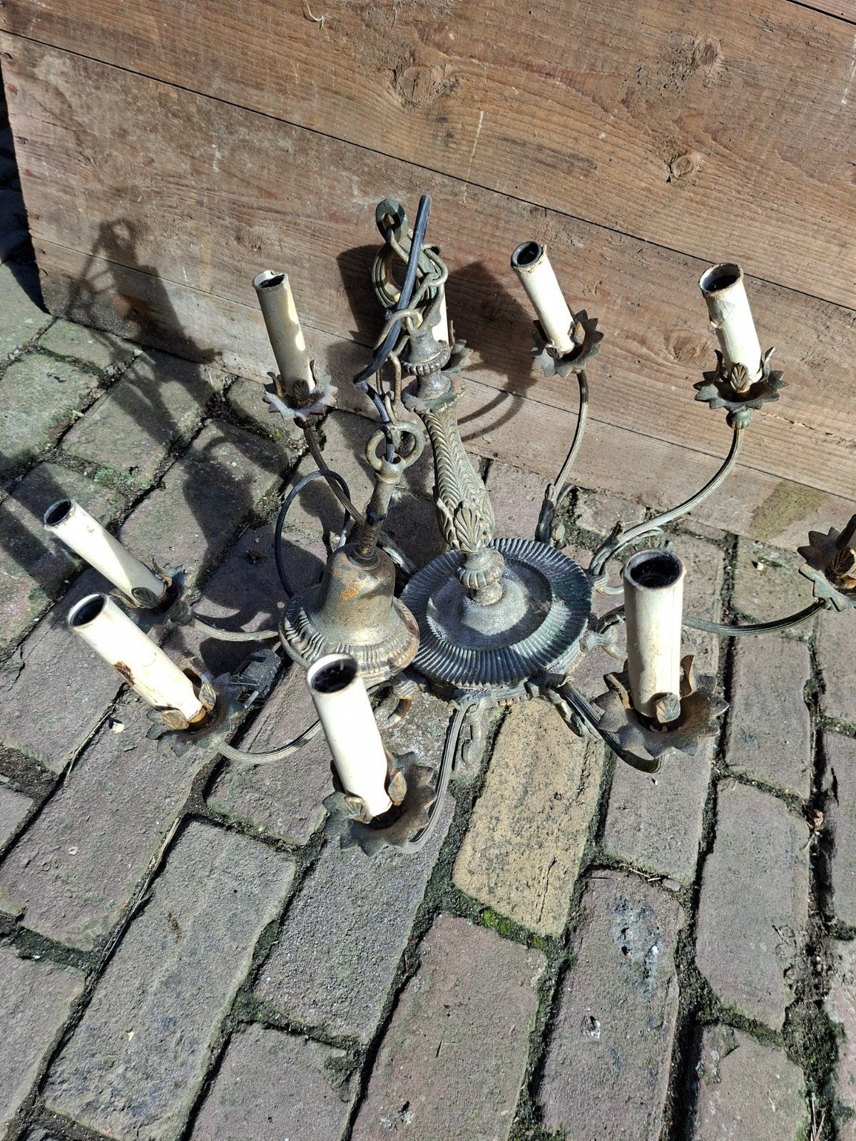 Brocante kroonluchter, Ophalen, Gebruikt, Metaal, Overige typen