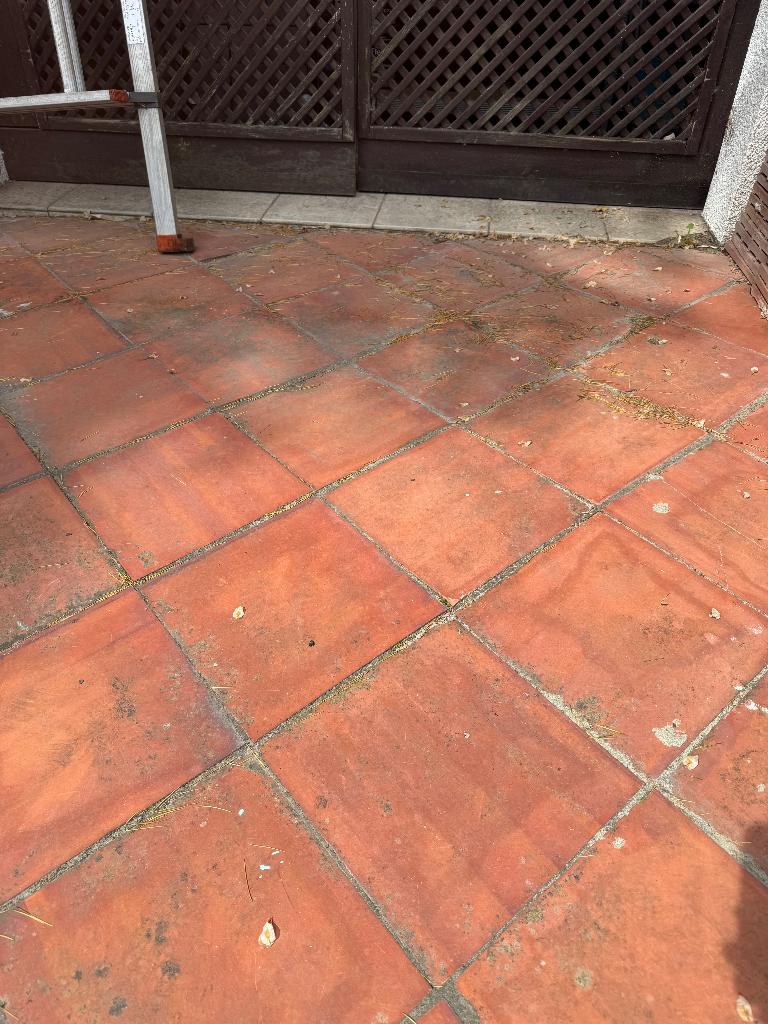 Gebakken Mediterrane buitentegels, Tuin en Terras, Tegels en Klinkers, Ophalen, Gebruikt, Overige materialen, Terrastegels