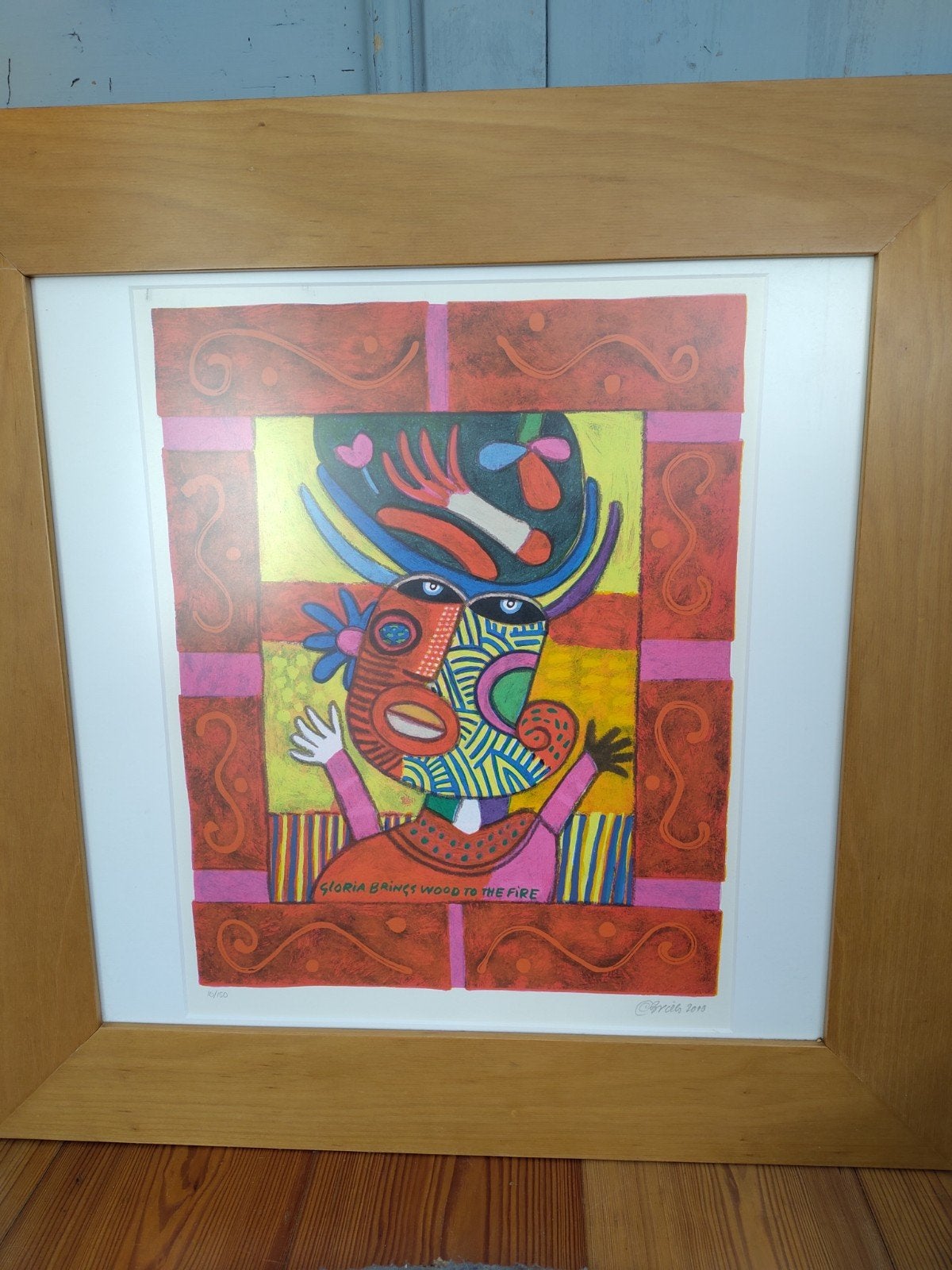 Gloria brings wood - Litho Clemens Briels 2000, gesign.+gen., Gelimiteerde oplage, Lithografie, Ophalen, Personages en Fantasiefiguren