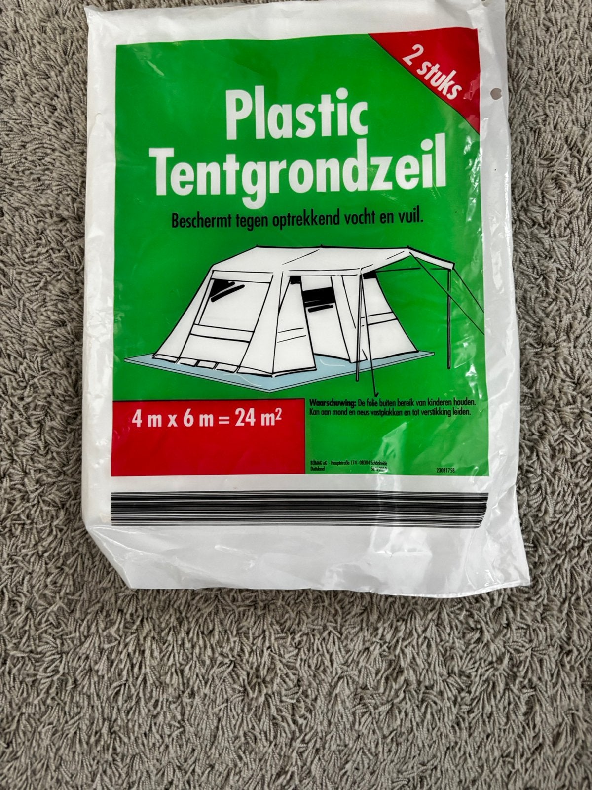 Grondzeil wit, Caravans en Kamperen, Ophalen of Verzenden, Nieuw