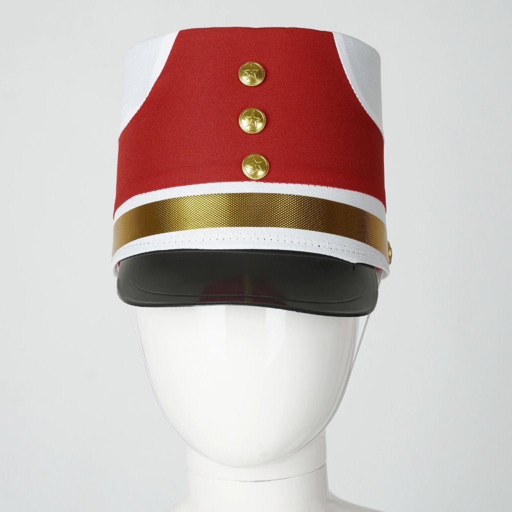 Wit rode kolbak (drumband fanfare harmonie hoed muts kepi), Verzenden, Nieuw, Handschoenen, Hoed of Pet