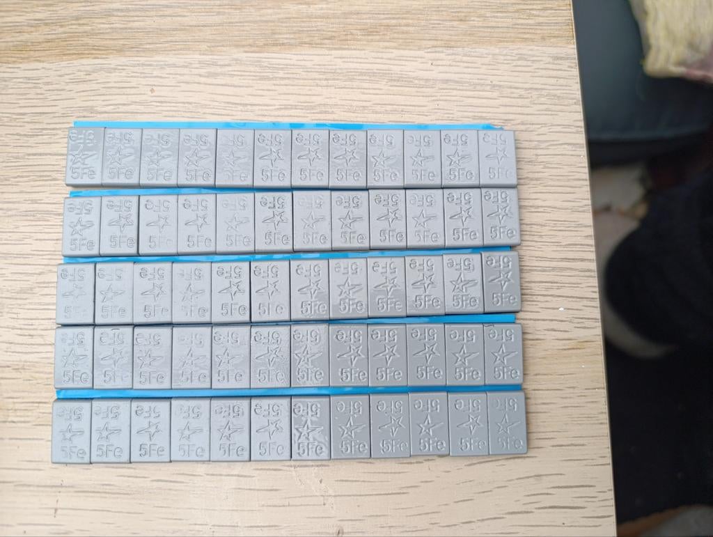 5x 5g Wiel Balanceergewichten IJzer (Fe) voor Nauwkeurig, Ophalen of Verzenden, Nieuw
