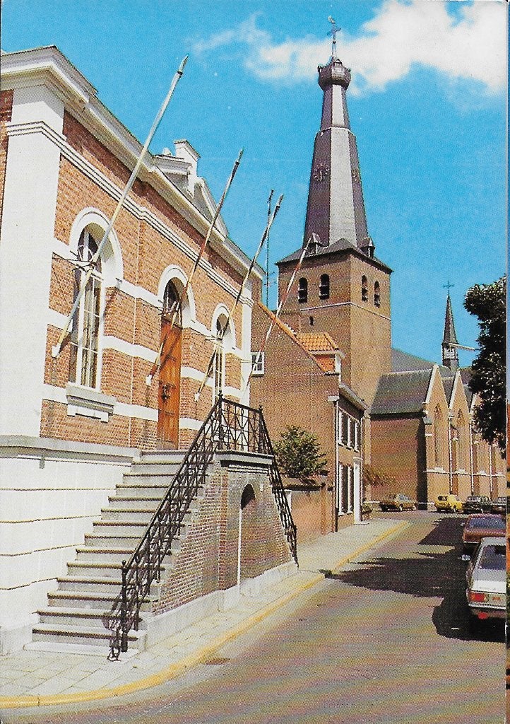 Baarle hertog belgisch gemeentehuis ansichtkaart ( 1369), Ophalen of Verzenden, 1980 tot heden, Gelopen, Noord-Brabant