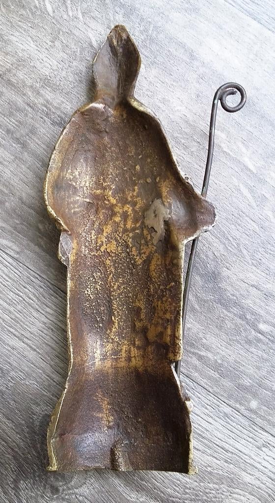 18 de eeuws Groot Bronzen Beeld Heilige Bisschop Kardinaal, Antiek en Kunst, Antiek | Koper en Brons, Ophalen of Verzenden, Brons